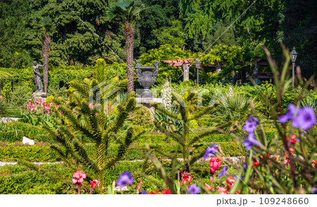 The Miramare garden in Trieste, situated above the Adriatic sea. Italy 109248660