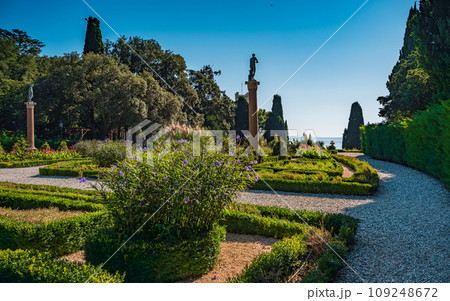 The Miramare garden in Trieste, situated above the Adriatic sea. Italy The Miramare garden in Trieste, situated above the Adriatic sea. Italy 109248672