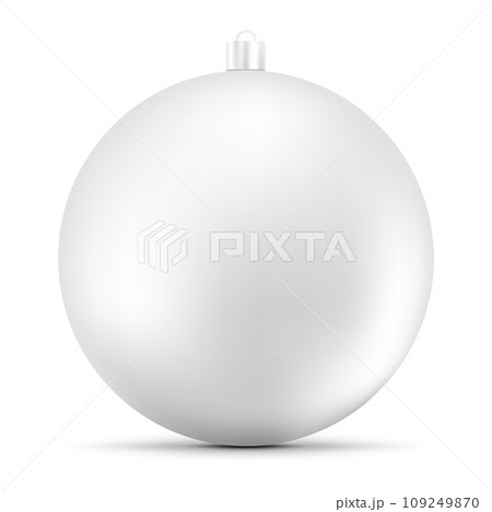 realistic christmas ball isolated in white background. Vector illustration 109249870