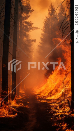 Forest on fire 109249981