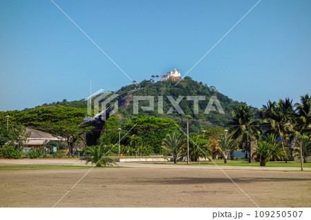 Penha Monastery in Vila Velha, ES, Brazil, on the top of hill. Convent of Our Lady of Penha Penha Monastery in Vila Velha, ES, Brazil, on the top of hill. Convent of Our Lady of Penha 109250507