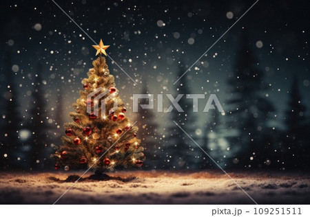 christmas tree with gifts on the ground, christmas tree with gifts on the ground, 109251511