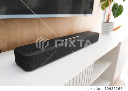 Soundbar in a modern home Soundbar in a modern home 109252624