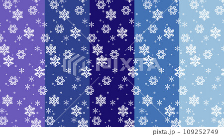 雪の花のパターン背景(02) 109252749