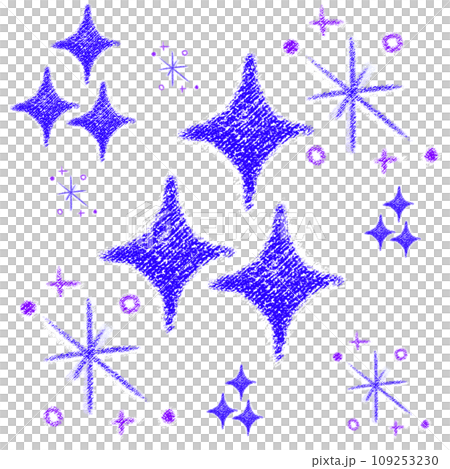 Glitter crayon touch illustration 109253230