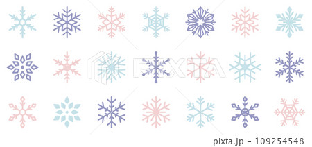 雪の結晶のイラスト 雪の結晶のイラスト 109254548