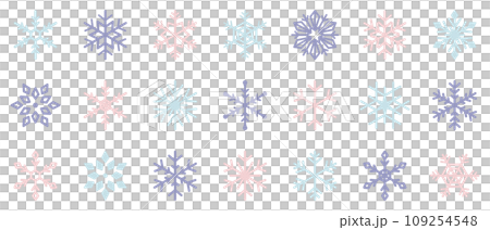 雪の結晶のイラスト 雪の結晶のイラスト 109254548