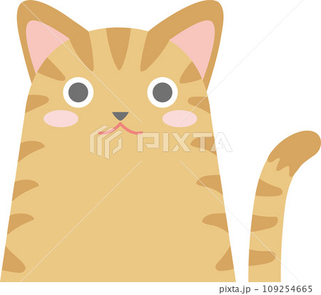 トラネコ_ニャンコ_茶トラ猫_猫のイラスト トラネコ_ニャンコ_茶トラ猫_猫のイラスト 109254665