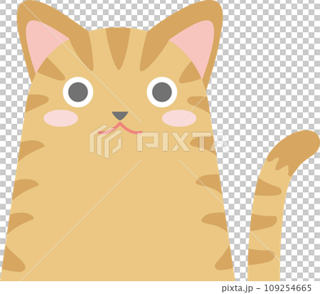 Tabby cat_Nyanko_Brown tabby cat_Cat illustration Tabby cat_Nyanko_Brown tabby cat_Cat illustration 109254665