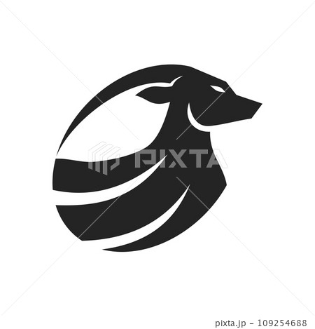 Oryx Logo template Isolated. Brand Identity. Icon Abstract Vector graphic 109254688