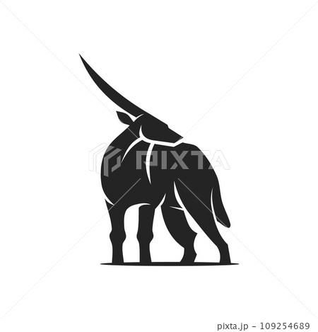 Oryx Logo template Isolated. Brand Identity. Icon Abstract Vector graphic Oryx Logo template Isolated. Brand Identity. Icon Abstract Vector graphic 109254689
