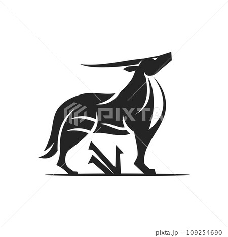 Oryx Logo template Isolated. Brand Identity. Icon Abstract Vector graphic Oryx Logo template Isolated. Brand Identity. Icon Abstract Vector graphic 109254690