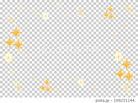 Glitter frame crayon touch illustration [A4/horizontal] 109255144