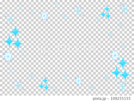 キラキラフレーム クレヨンタッチイラスト【A4・横】 キラキラフレーム クレヨンタッチイラスト【A4・横】 109255155