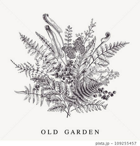 Gift card with floral pattern 109255457