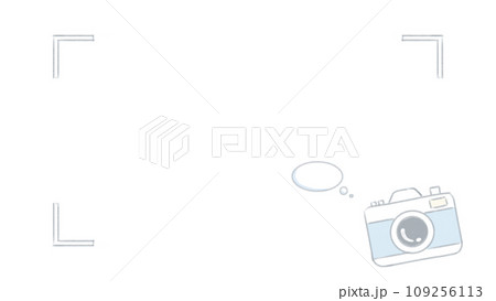 カメライラストのフレーム（吹き出し） 109256113