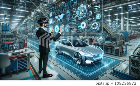 拡張現実で見る自動車工場-Generative AI 拡張現実で見る自動車工場-Generative AI 109256972