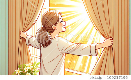 悩みが解決した女性 109257196
