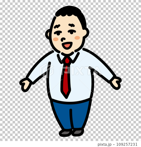 お腹がスッキリした　ビジネスマン 109257231