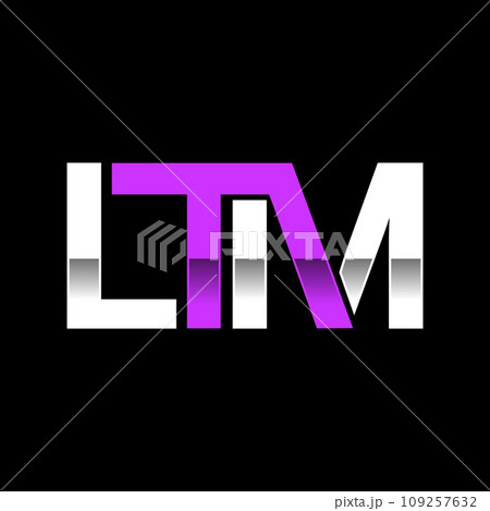 LTM initial Logo designs template on black background LTM initial Logo designs template on black background 109257632
