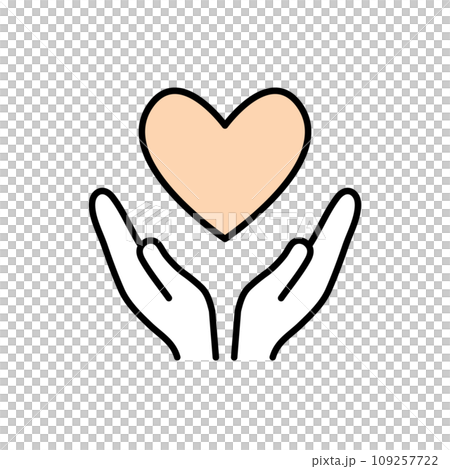Hand holding the heart Hand holding the heart 109257722