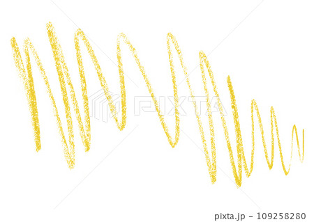 Yellow pencil strokes isolated on white background. Yellow pencil strokes isolated on white background. 109258280