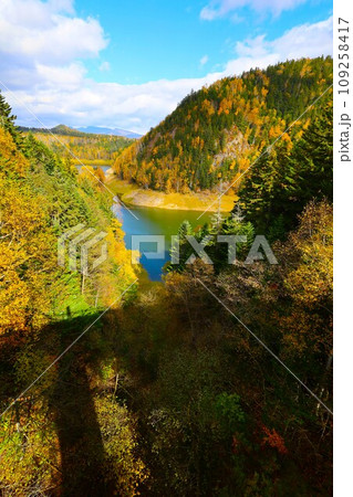 石狩川の源流、大雪湖のほとりミラーレイク、燃える秋、錦秋の北海道、十月、層雲峡の紅葉、黒岳を抜けて 109258417