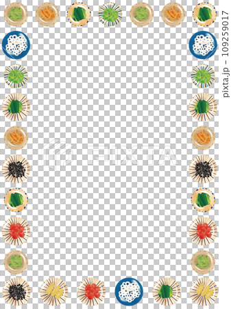 水彩風　和食おかずフレーム 109259017
