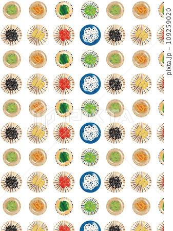 水彩風　和食おかずパターン 109259020