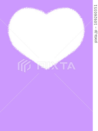 ハートフォトフレーム クレヨンタッチイラスト【A4・縦】 109260351