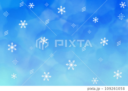 背景画像 バックグラウンド 手書き風 水彩画風 キャンバス 冬 クリスマス 雪の結晶 水色 青色 背景画像 バックグラウンド 手書き風 水彩画風 キャンバス 冬 クリスマス 雪の結晶 水色 青色 109261058