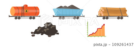 Natural Resources Industrial Extraction Item and Element Vector Set 109261437