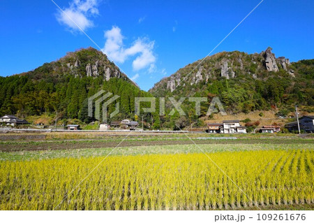 天高く肥ゆる秋、十一月の九州、中津、耶馬渓、裏耶馬渓は裏にあらず、裏耶馬渓ドライブ 109261676