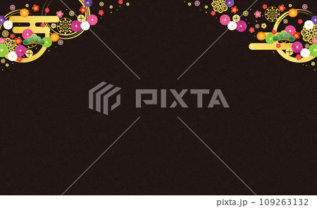 背景素材-初春フレーム2-3 109263132