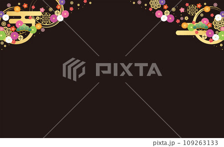 背景素材-初春フレーム2-3ベク 109263133