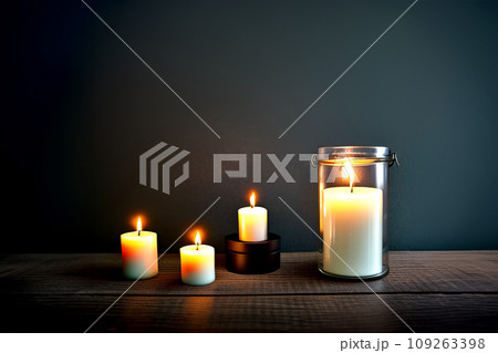 テーブルの上に置いたキャンドル(AI生成画像) テーブルの上に置いたキャンドル(AI生成画像) 109263398
