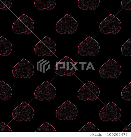 Seamless Pattern with Hearts. Hand Drawn Valentines Background. 109263472