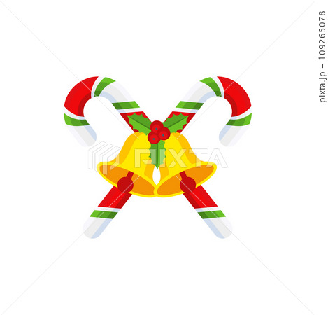 Christmas Candy Cane. Design element for door wreath 109265078