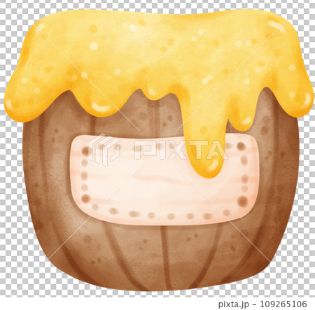 Cute Honey pot watercolor illustration 109265106
