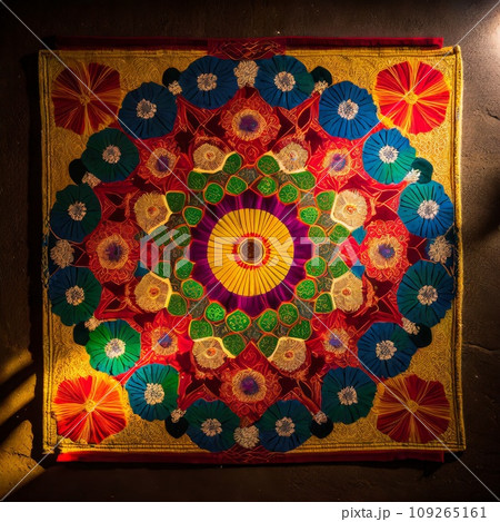 伝統的なランゴリーデザインのカーペット 109265161