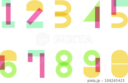 ネオンフィルムの数字セット1 ネオンフィルムの数字セット1 109265425
