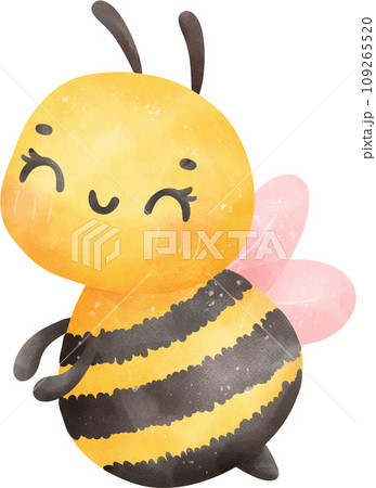 Cute Honey bee watercolor 109265520