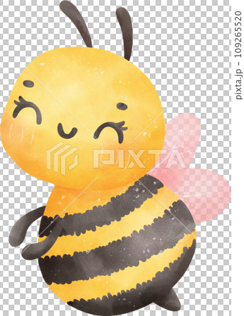 Cute Honey bee watercolor 109265520