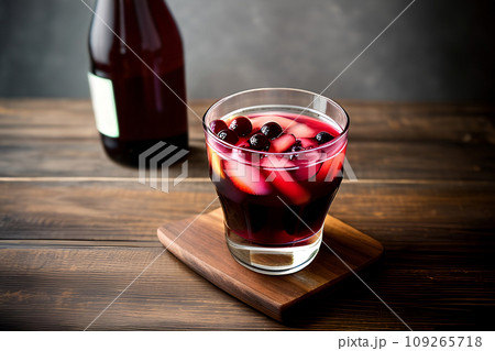 コップに入った赤いサングリア（AI生成画像） 109265718