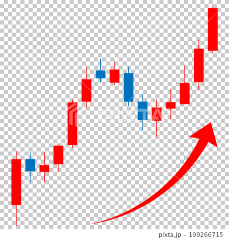 Rising candlestick chart. Investment image material. Rising candlestick chart. Investment image material. 109266715