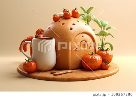 美味しいモーニング風景 美味しいモーニング風景 109267296