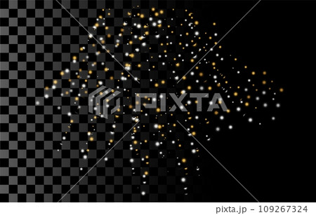 Abstract blurred light element that can be used for cover decoration or background. Sparkle, gold bokeh 109267324