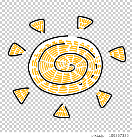 ゆるめシンプル太陽　単品 109267326
