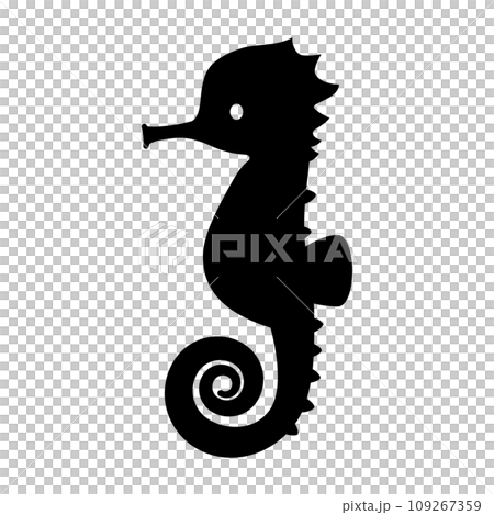 Seahorse silhouette material Seahorse silhouette material 109267359