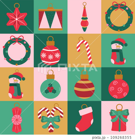 Christmas tree decorations pattern_05 109268355